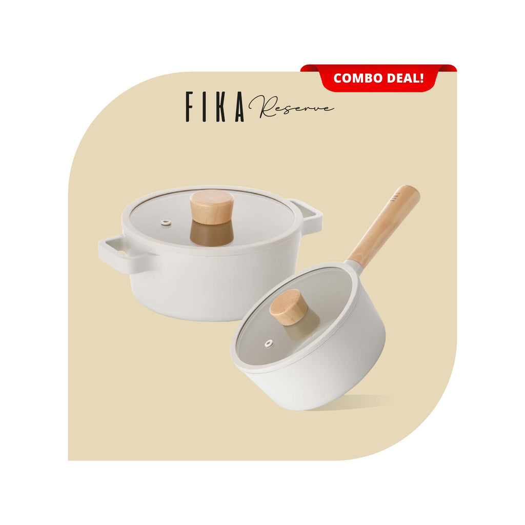 NEOFLAM FIKA Cookware Set  18cm Sauce Pan, 24cm Pan, 24cm