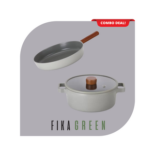 Neoflam FIKA Green 24cm Casserole + FIKA Green 24cm Frypan Set