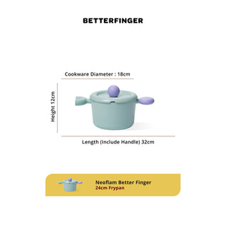 Neoflam Better Finger 18cm Casserole with Casting Lid