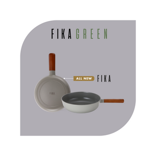 Neoflam FIKA Green 26cm Wok with Glass Lid