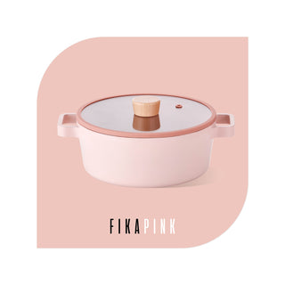 Neoflam FIKA Pink Signature Wok with Lid Set