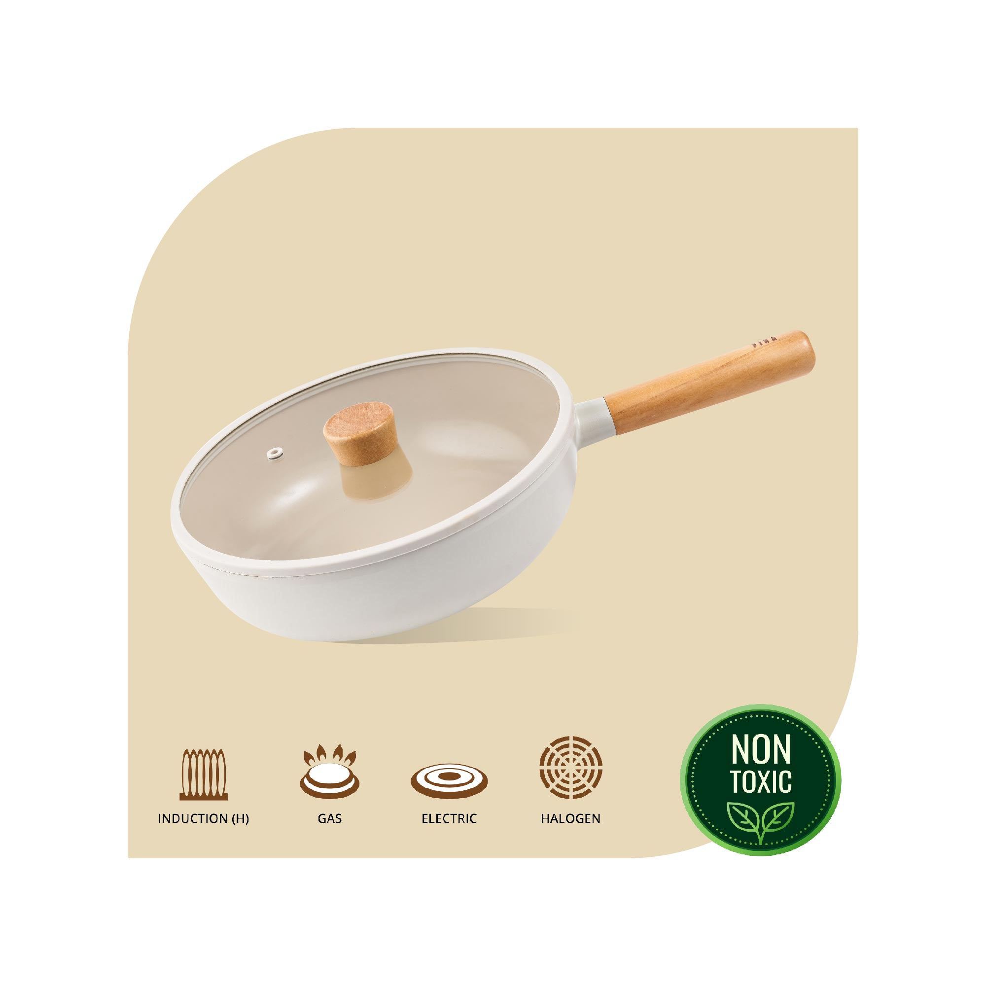 NEOFLAM FIKA Milk Pan for Stovetops and Induction, Wood Handle, Made in  Korea