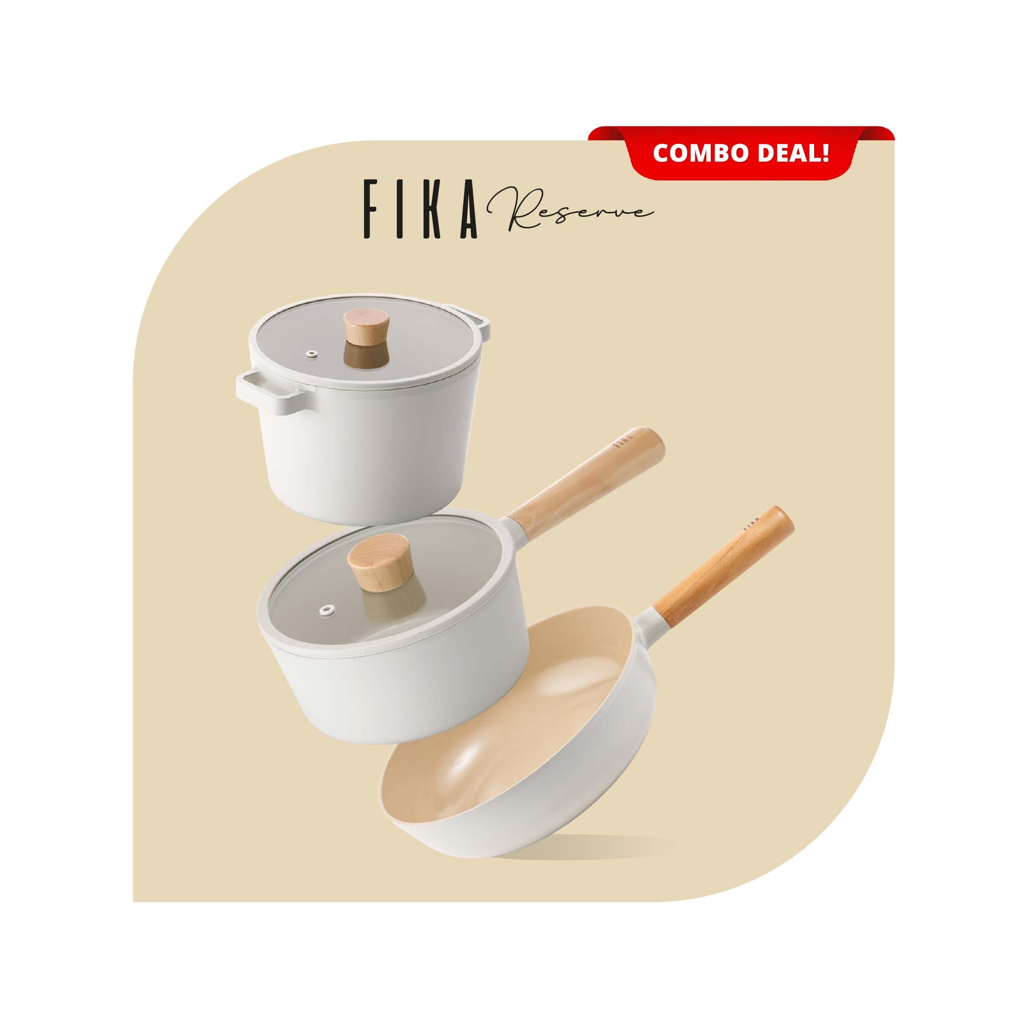 NEOFLAM FIKA Milk Pan for Stovetops and Induction, Wood Handle, Made in  Korea