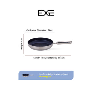 Neoflam Edge Stainless Steel 24cm Frypan