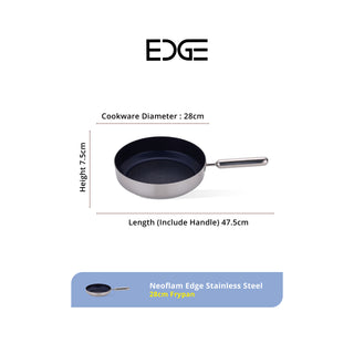 Neoflam Edge Stainless Steel 28cm Wok